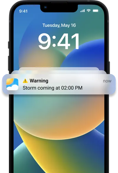 Severe-weather alert